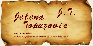 Jelena Topuzović vizit kartica